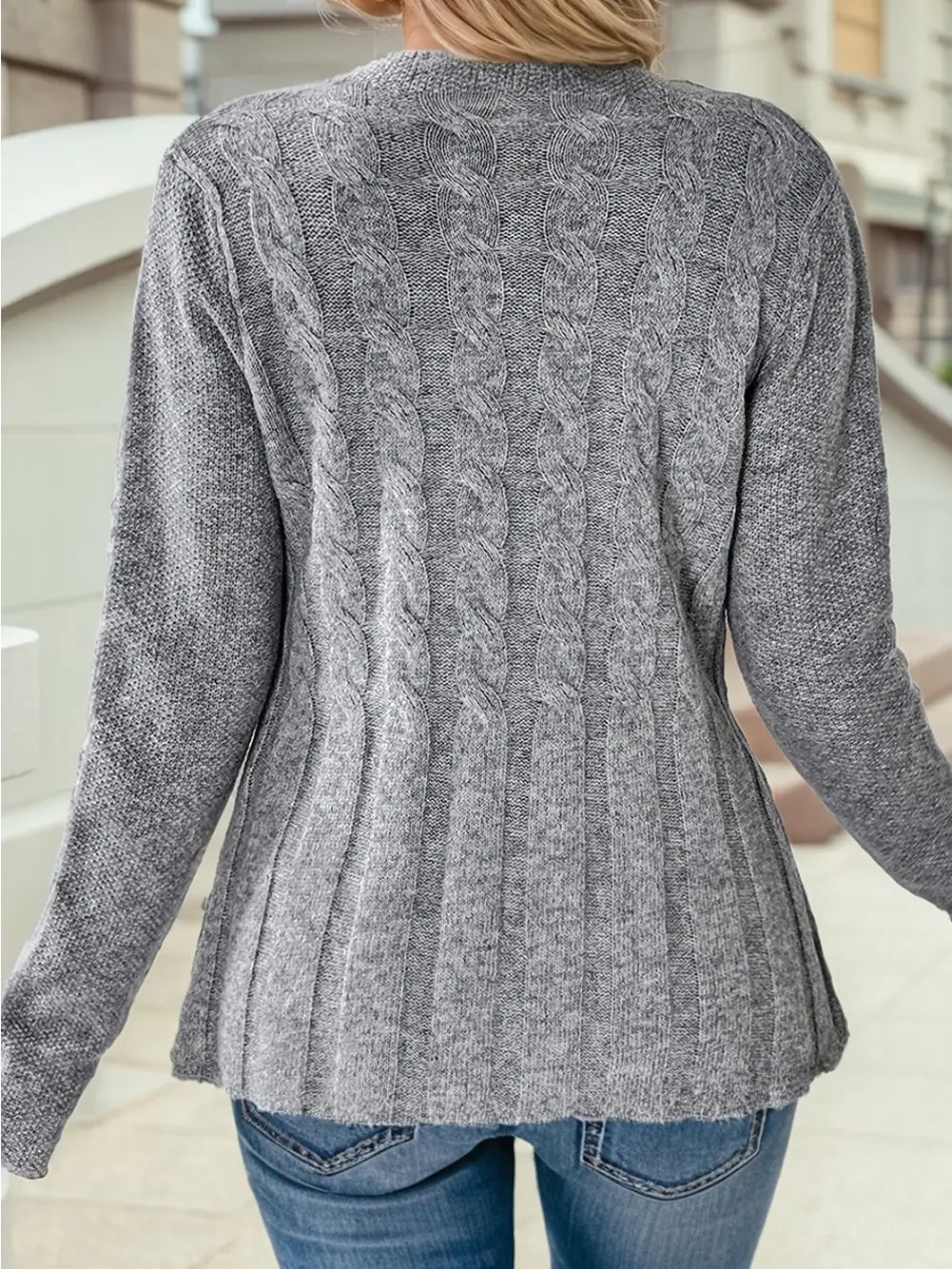 Cable Cardigan Sweater