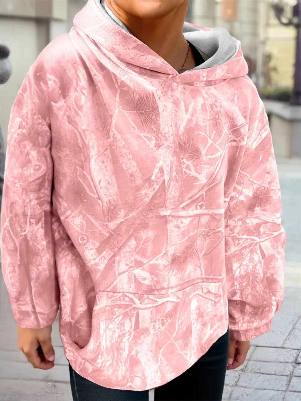 Fall Camouflage Hoodie Leaf Oversized Hooded Sweatshirt