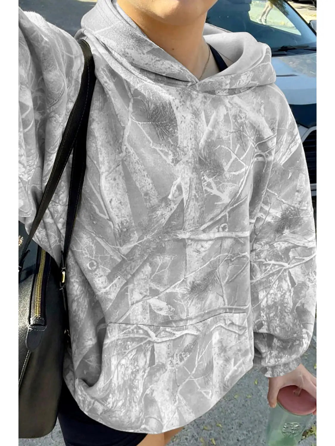 Fall Camouflage Hoodie Leaf Oversized Hooded Sweatshirt