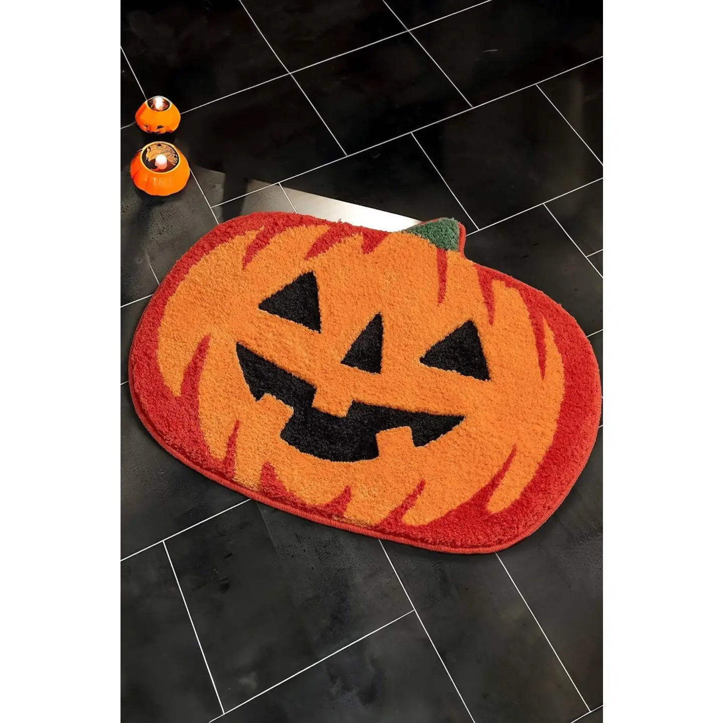 Halloween Pumpkin Absorbent Entryway Bath Rug