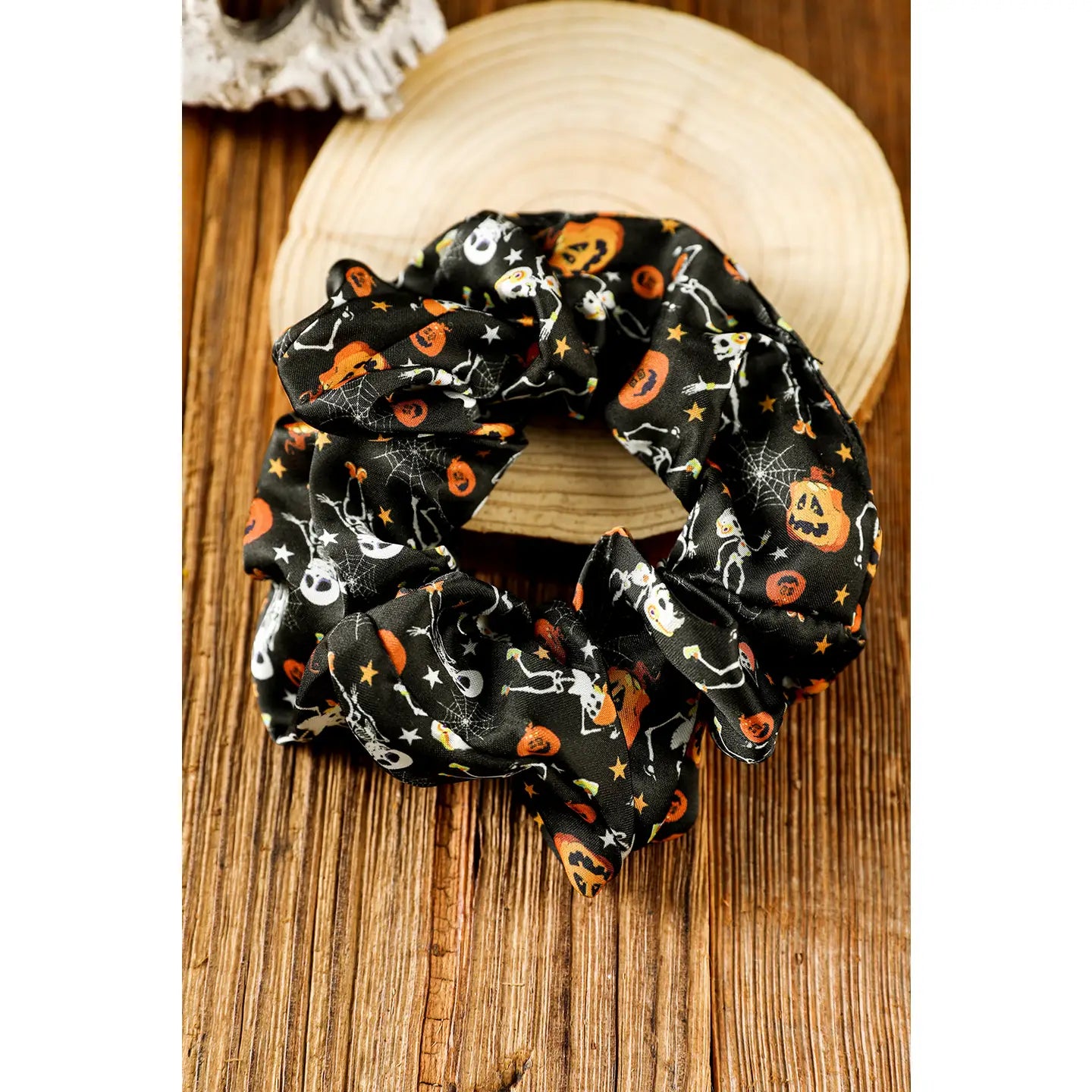 Halloween Pattern Print Hair Scrunchie