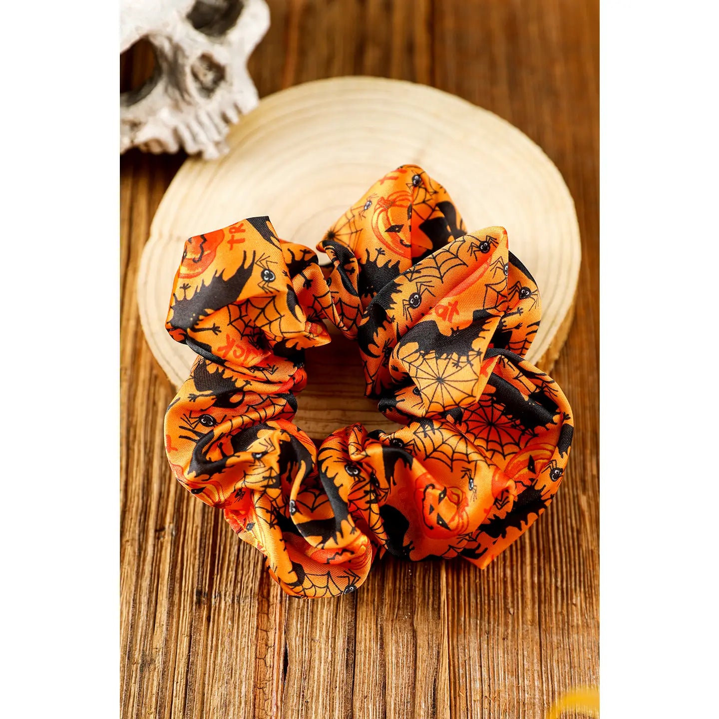 Halloween Pattern Print Hair Scrunchie