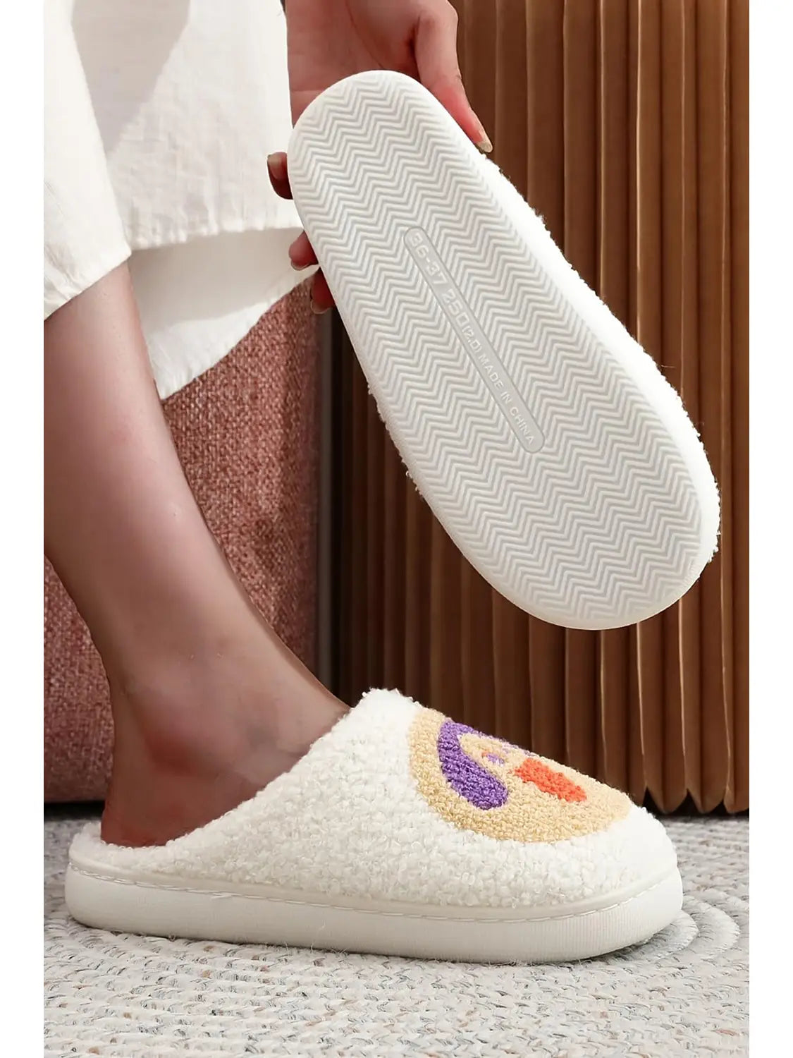 Halloween Pumpkin Plush Winter Home Slippers